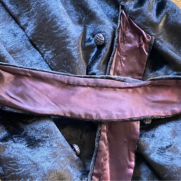 Vintage 60s Chocolate Brown Faux Fur Mink Collar 3/4 Sleeve Coat Women's M - Picture 7 of 16